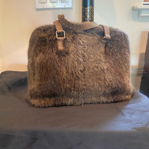 FENDI SELLERIA MINK SATCHEL HANDBAG PREOWNED Vintage - Picture 3 of 9